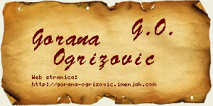 Gorana Ogrizović vizit kartica